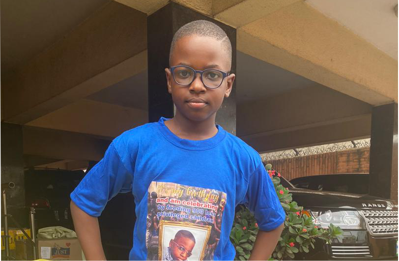 Munachimso Ubachukwu celebrates his 9th birthday by feeding 900 children at Makoko, Yaba-Lagos