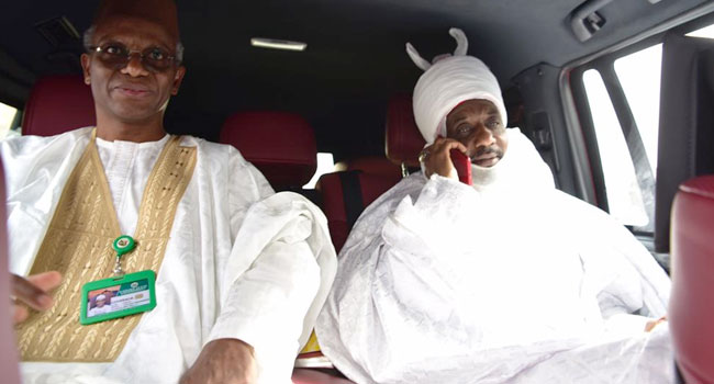 Sanusi On His Way To Lagos, Says El-Rufai